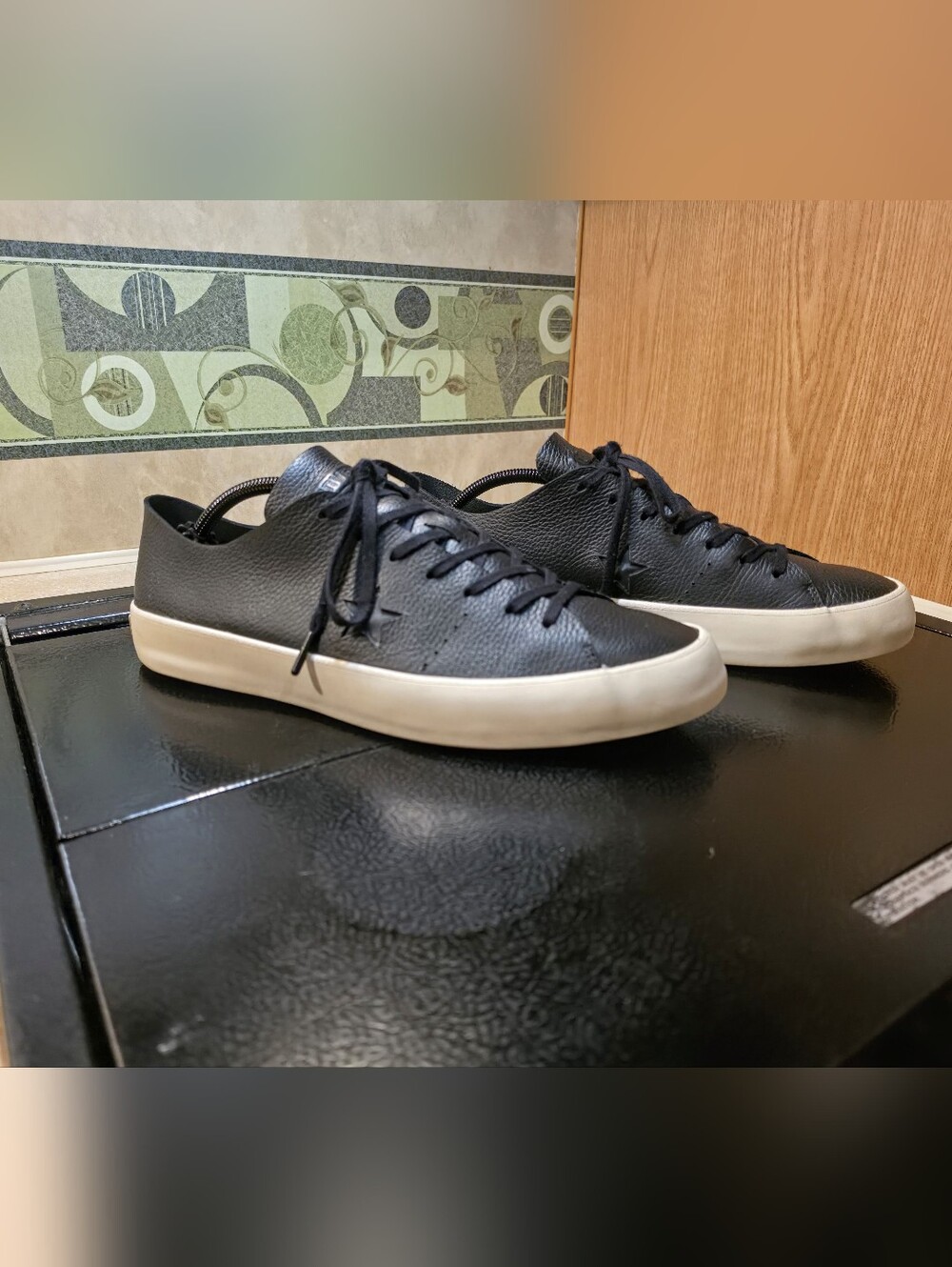Converse One Star Prime OX Black Leather Low Top Sneakers - Size 11.5